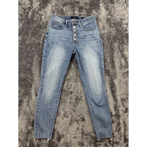 Lucky Brand Denim - Lucky Brand Bridgette High Rise Ankle Skinny Jeans Button Fly Light Wash 8/29